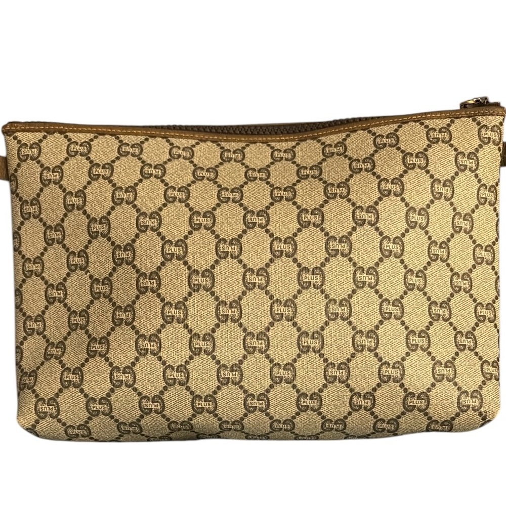 Gucci Cream and Brown Clutch with Interlocking G Logo - Picture 3 of 7